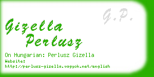 gizella perlusz business card